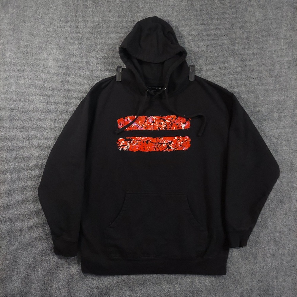 Ed Sheeran Hoodie Mens XL Black Fleece Pullover Tour Graphic Cities Music